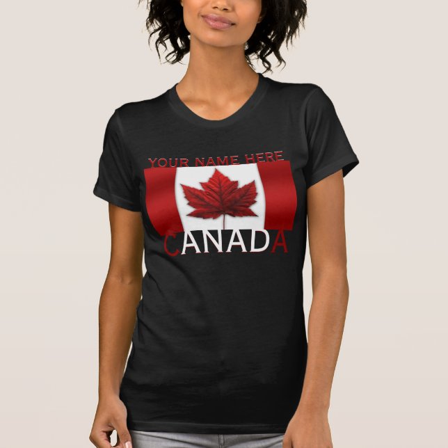 T-shirt Canada féminin - chemise à col V personnal (Devant)