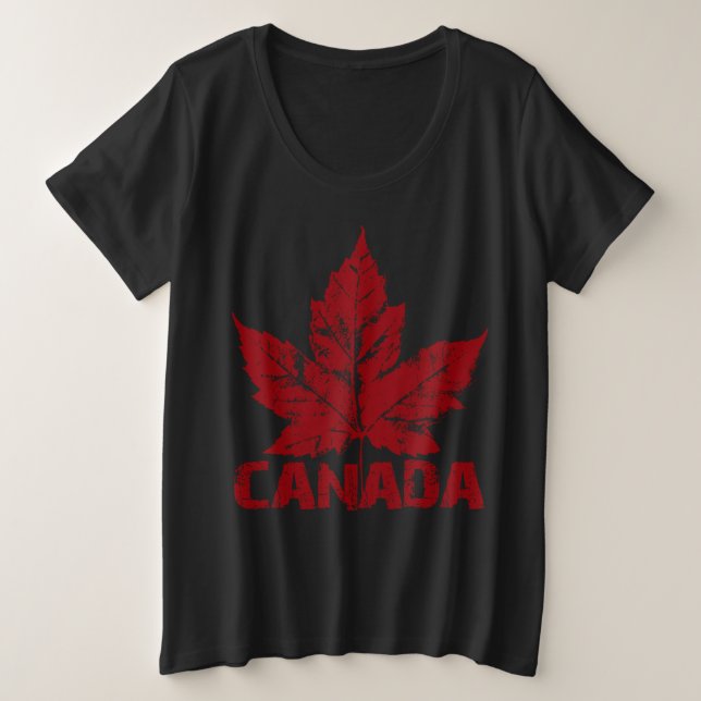 T-shirt Canada féminin Plus Taille Chemises Canada (Design devant)