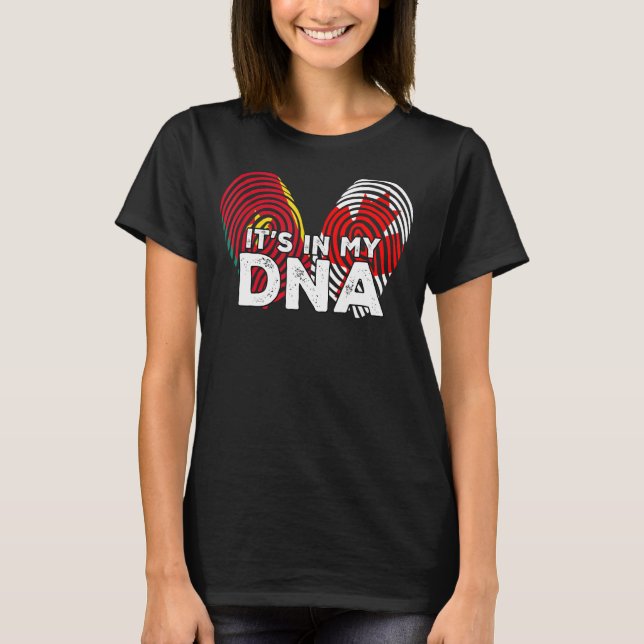 T-shirt Canada Fier du drapeau Sénégal ADN sénégalais Fing (Devant)