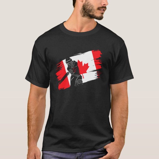T-shirt Canada Flag Canada Cricket Fan Player Coach Umpire (Devant)