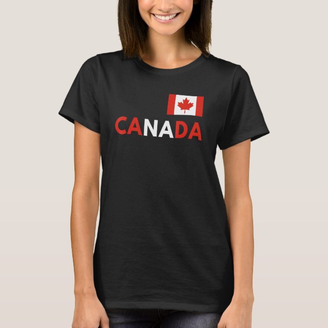 T-shirt Canada Flag Canadian Flag Pride Country Happy Cana (Devant)