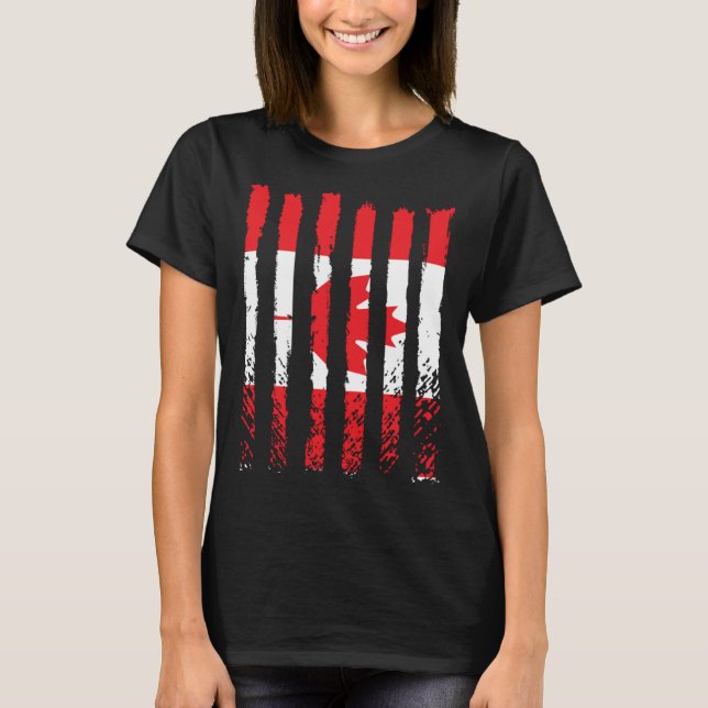 T-shirt Canada flag love proud canadian people maple leaf  (Devant)