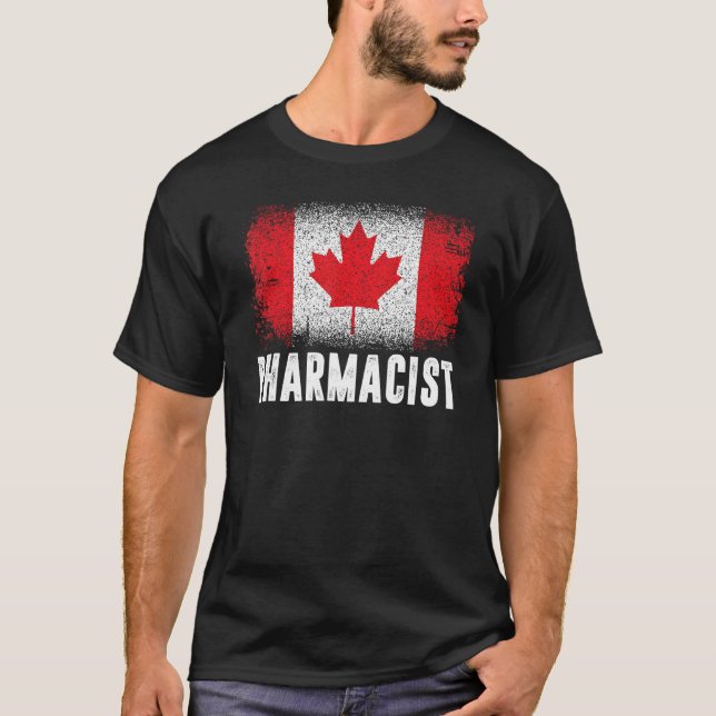 T-shirt Canada Flag Proud Canadian Pharmacist 1st July Pha (Devant)