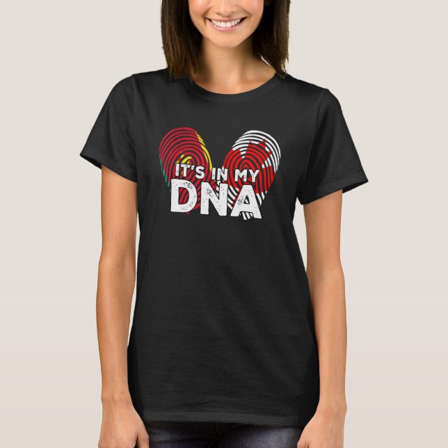 T-shirt Canada Flag Proud Senegal Senegalese DNA Fingerpri (Devant)