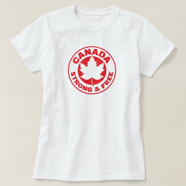 T-shirt Canada fort et gratuit (Design devant)