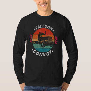 T-shirt Canada Freedom Convoy Flag Us Canadian Truckers Su