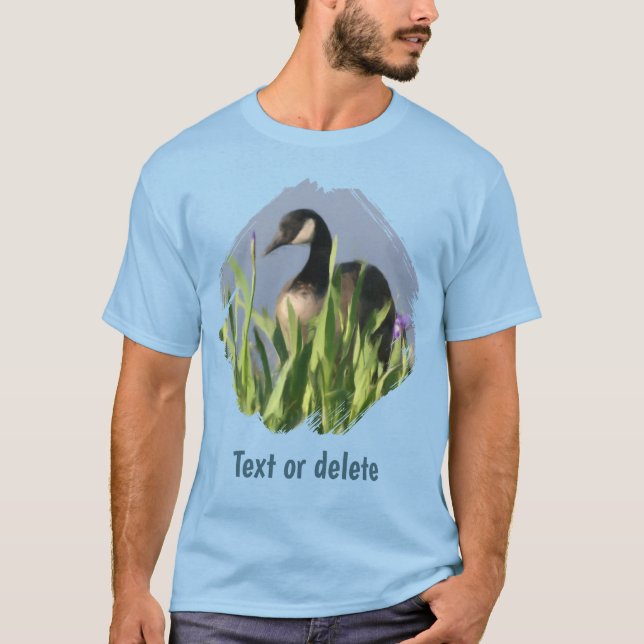 T-shirt Canada Goose Irises Animal Art Personalized (Devant)