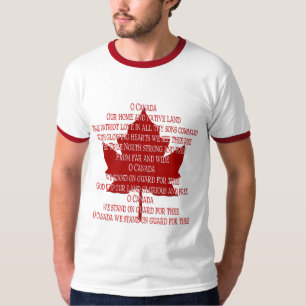 T-shirt Canada Hymne Cadeaux Souvenir Chemise Cana