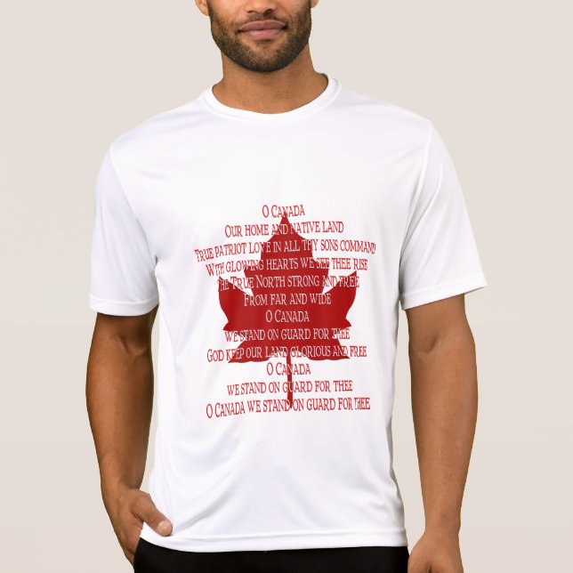 T-shirt Canada Hymne Jersey Souvenir Chemise Canad (Devant)