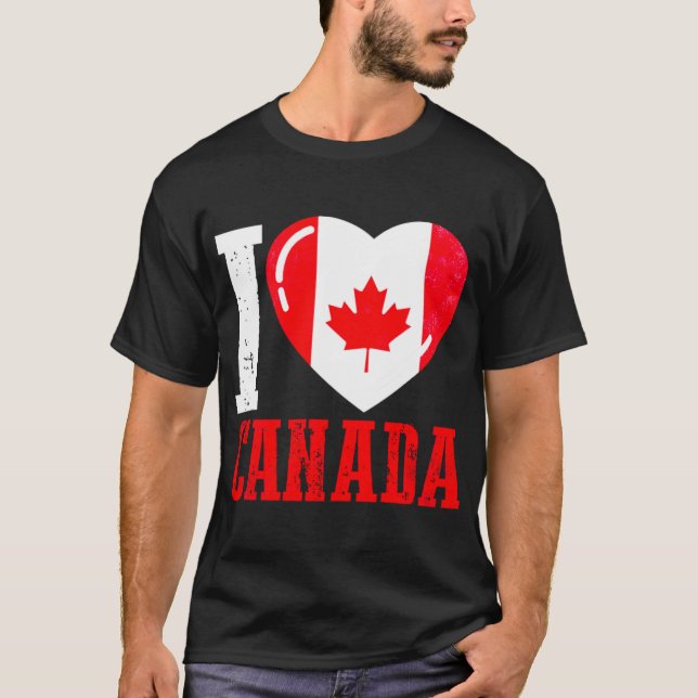 T-shirt Canada J'aime Canada (Devant)