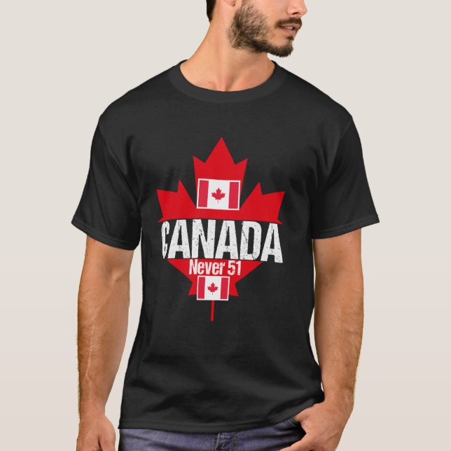 T-shirt Canada Jamais 51e Drapeau Drapeau Golf castor drôl (Devant)