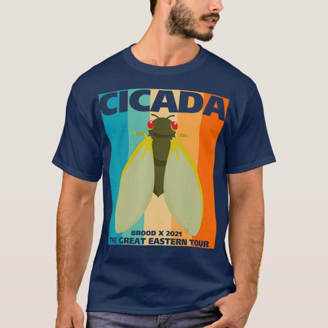 T-shirt Canada Le Grand Tour de l'Est 2021 Brood X Retro (Devant)