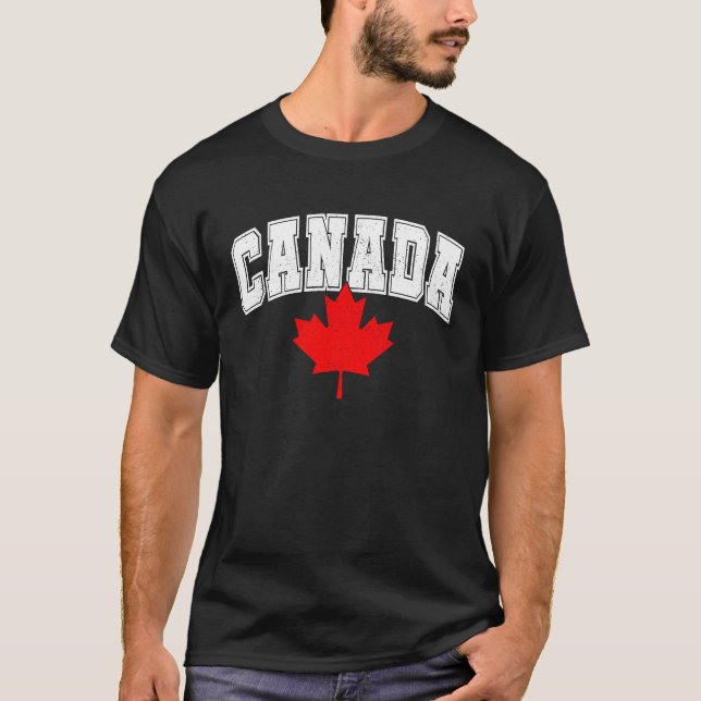 T-shirt Canada Maple Leaf Canadian Flag Pride  6 (Devant)