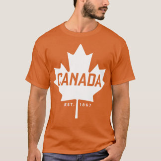T-shirt Canada Maple Leaf design Canada Est 1867 Vintage S