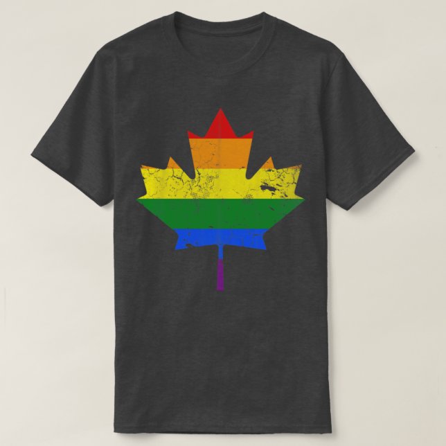 T-shirt Canada Maple Leaf LGBTQ Gay pride Égalité (Design devant)