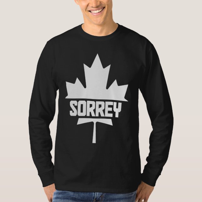 T-shirt Canada Maple Leaf Sorrey  Canadian Flag  1 (Devant)