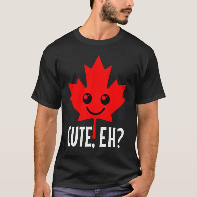 T-shirt Canada Mignon Eh  Feuille d'Érable Drapeau Canadie (Devant)