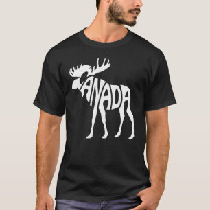 T-shirt Canada Moose Red White Canadian Pride Fête du Cana