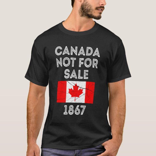 T-shirt Canada non à vendre - Fière et patriotique (Devant)