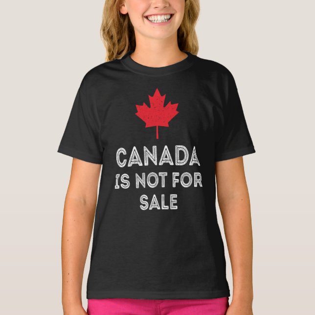 T-shirt Canada non à vendre - Fière et patriotique (Devant)