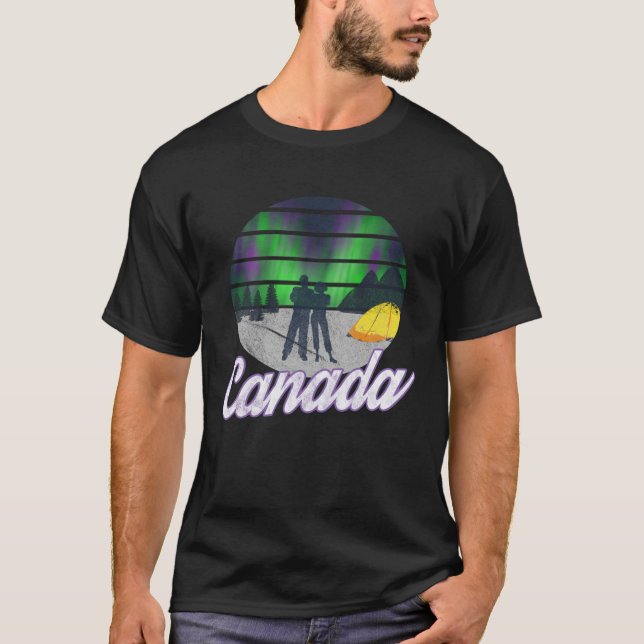 T-shirt Canada Northern Lights Aurora Spotting Holiday (Devant)