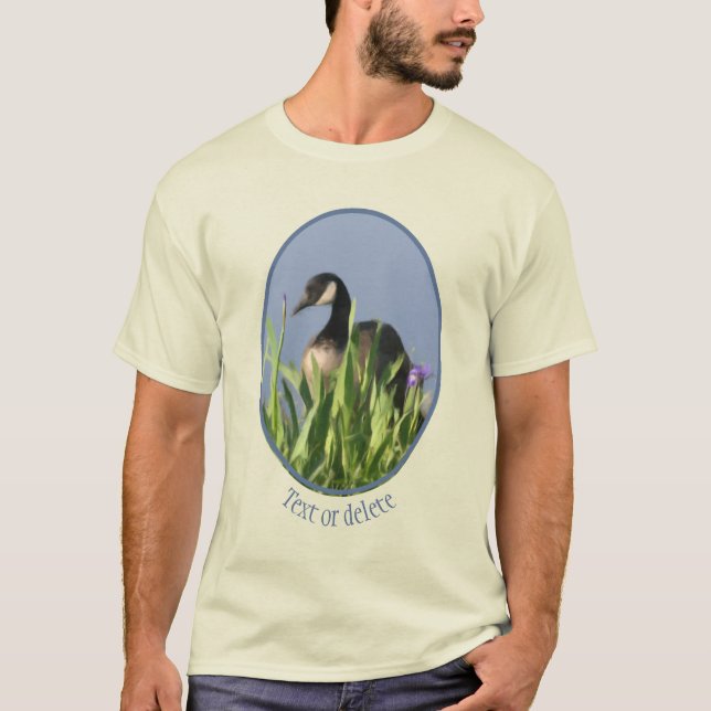 T-shirt Canada Oie Irises Nature Peinture Personnalisée (Devant)