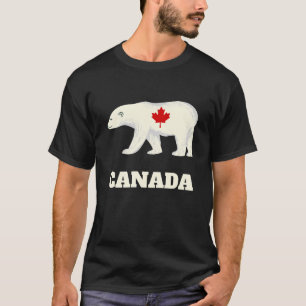 T-shirt canada ours polaire patriotisme force feuille d'ér