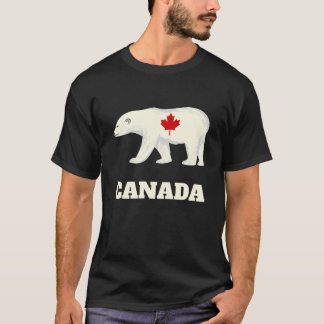 T-shirt canada ours polaire patriotisme force feuille d'ér