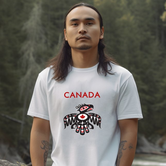 T-shirt Canada Pacifique Nord-Ouest Haida Oiseau de couleu (Créateur téléchargé)