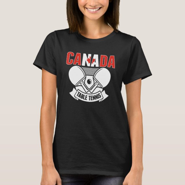 T-shirt Canada Ping Pong  Équipe de tennis de table canadi (Devant)