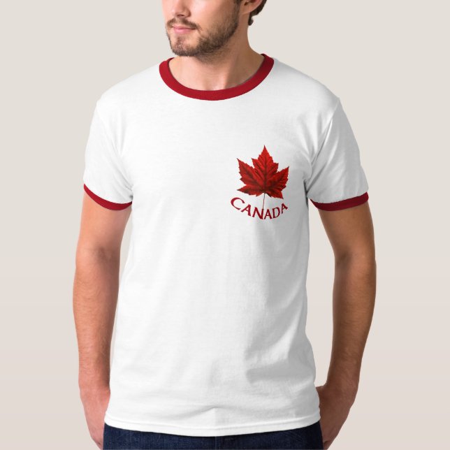 T-shirt Canada pour hommes - Drapeau Maple Leaf (Devant)