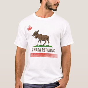 T-shirt Canada République - Canada Oie et drapeau de la C
