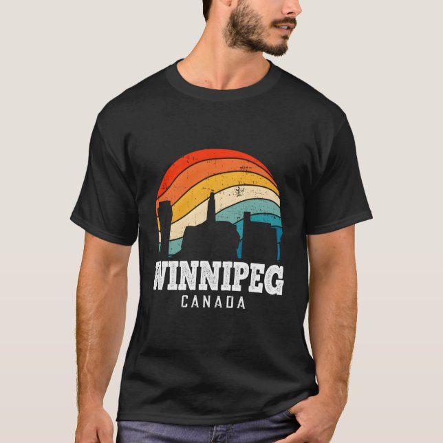 T-shirt Canada Skyline City Winnipeg (Devant)