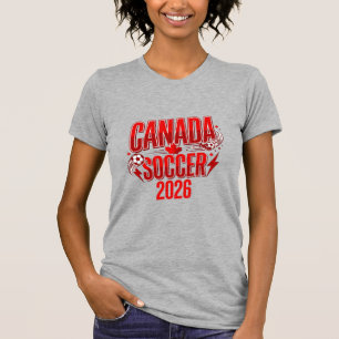 T-shirt Canada Soccer 2026 Soccer Bold Typographie de pays