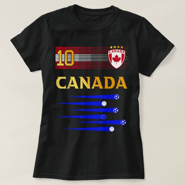 T-shirt Canada Soccer Jersey Drapeau canadien Amateurs de  (Design devant)
