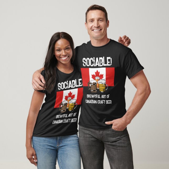 T-shirt CANADA Sociable Cheers Beau Bière (Unisexe)
