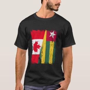 T-shirt Canada Togo Drapeau Demi Canada Togolais Racines