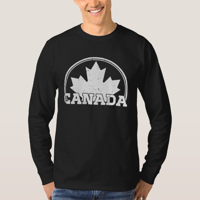 T-shirt Canada USA America Hockey Canadian Maple Leaf  1 (Devant)
