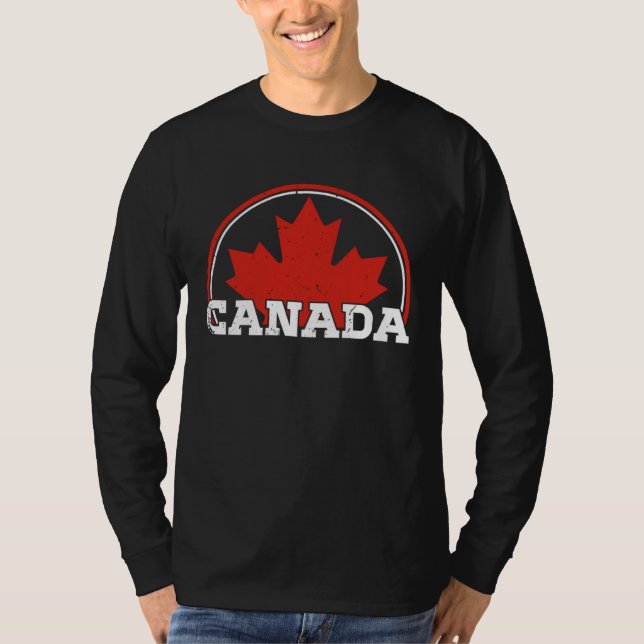 T-shirt Canada USA America Hockey Canadian Maple Leaf  7 (Devant)