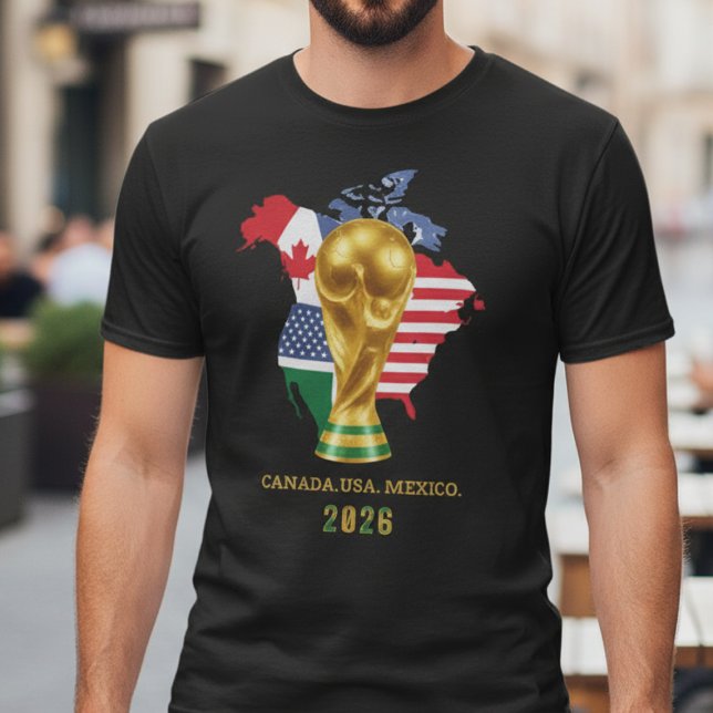 T-shirt Canada USA Mexico Soccer Fan  (FIFA World Cup 2026 Shirt | USA Canada Mexico Soccer Tee | Football Fan Gift | North America 2026)