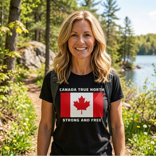 T-shirt Canada Véritable Nord Fort Et Libre.  (Créateur téléchargé)