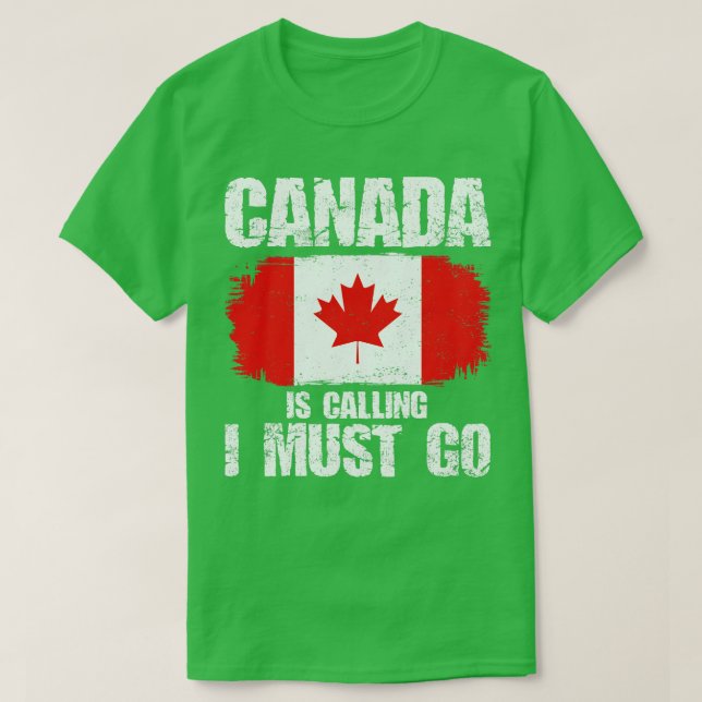 T-shirt Canada Voyage de drapeau canadien (Design devant)