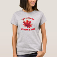 Canada Vrai Nord Fort et Libre Feuille d'Érable