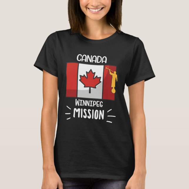 T-shirt Canada Winnipeg Mormon LDS Mission Missionary (Devant)