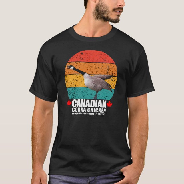 T-shirt Canadian Cobra Chicken Retro Goose Drôle Attaque (Devant)
