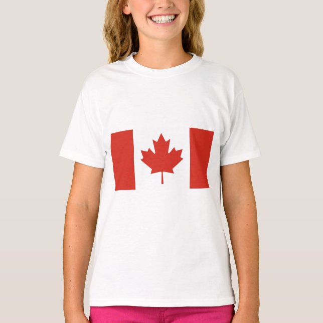 T-shirt Canadian Flag (Maple Leaf) (Canada) (Devant)