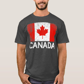 T-shirt Canadian Flag Vintage Made In Canada Gift