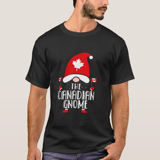 T-shirt Canadian Gnome Family Matching Group Christmas Out (Devant)