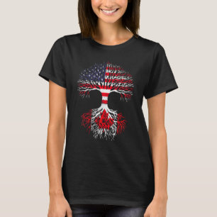 T-shirt Canadian Roots American Grosse Canada Drapeau Homm