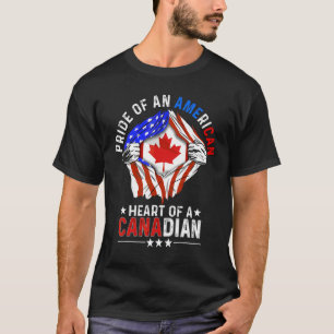 T-shirt Canadien Américain Amérique Fierté Étranger Pays C
